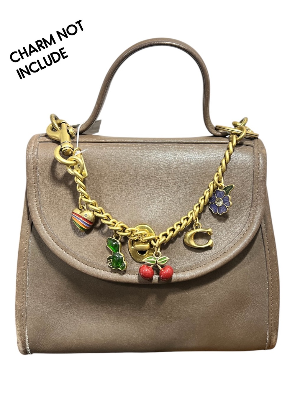Vintage Coach Regina Bag In Taupe Re Loved Top-Handle Crossbody Vintage 9983